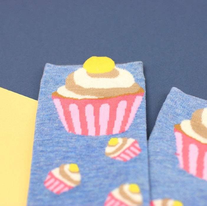 Носки &quot;Пирожное&quot;, blue 