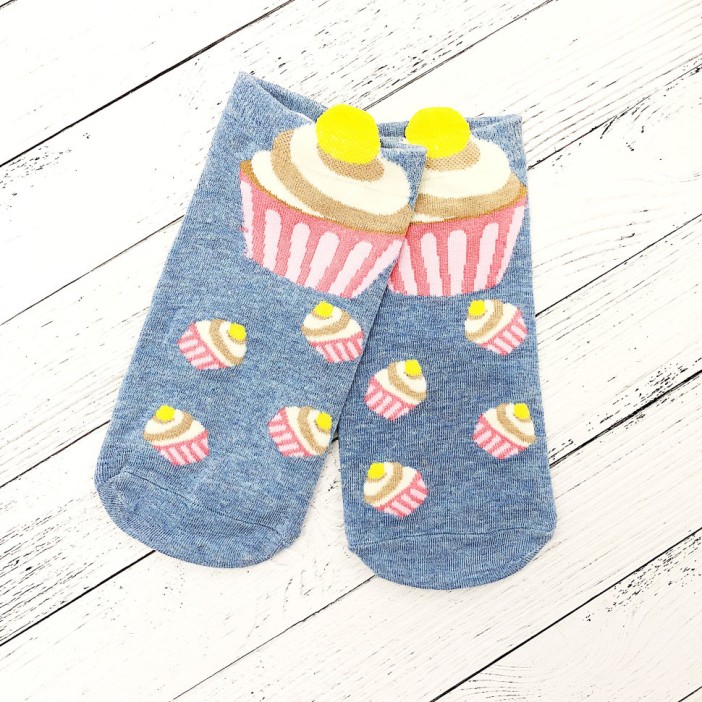 Носки &quot;Пирожное&quot;, blue 