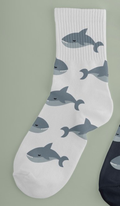 Носки женские "Shark", р. 35-40, белый 