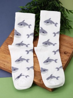 Носки женские &quot;Shark&quot;, р. 35-40, белый