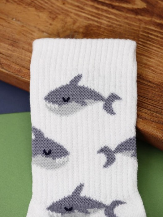 Носки женские "Shark", р. 35-40, белый 