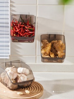 Настенный органайзер для кухни «Transparent», black (19*14*10 см)