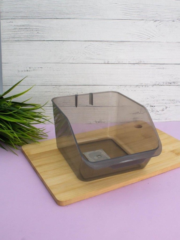 Настенный органайзер для кухни "Прозрачный", черный (19*14*10 см)