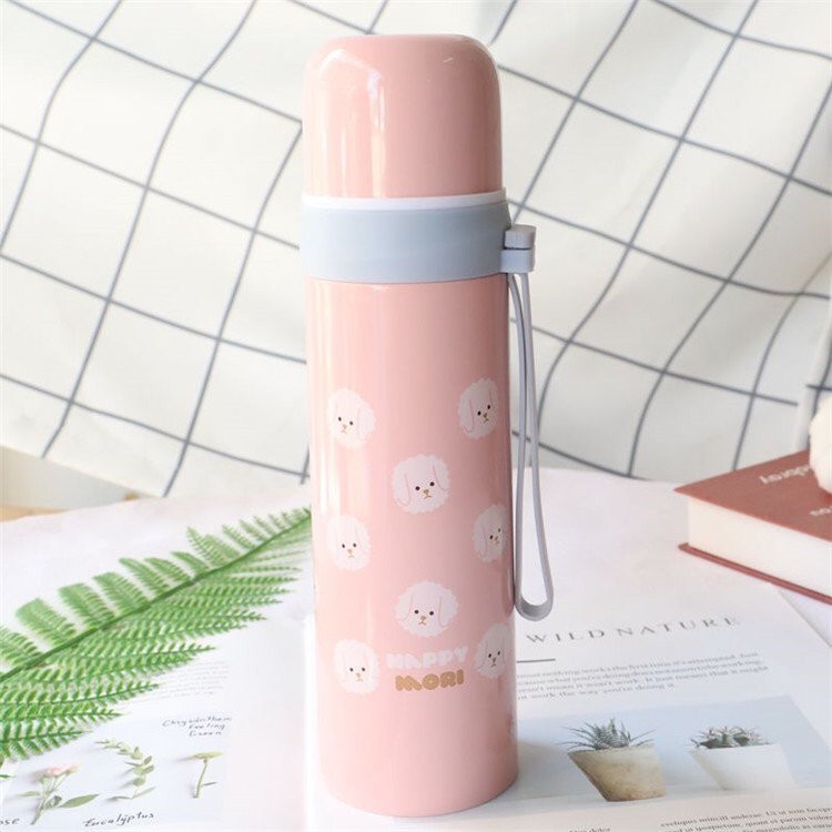 Термос "Happy Mori", pink (500ml)