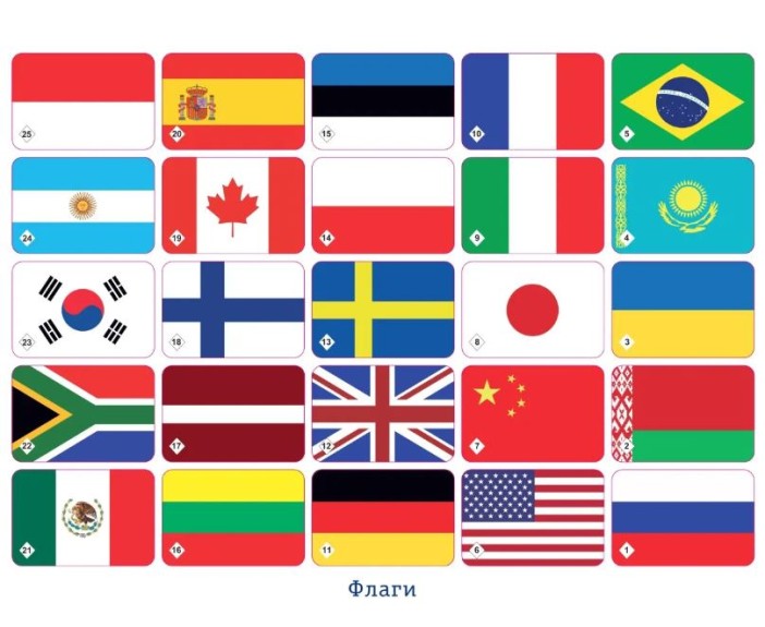 Мемо &quot;Флаги&quot; (50 карточек) 