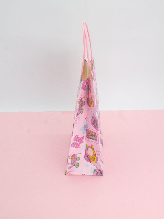 Пакет подарочный крафтовый «Cool gerl», chocolate (21*25,5*10) 