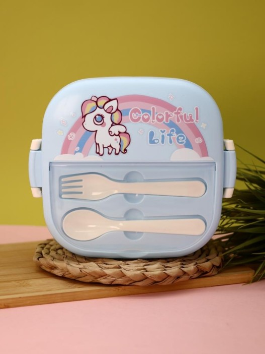 Ланчбокс &quot;Rainbow unicorn&quot;, blue 