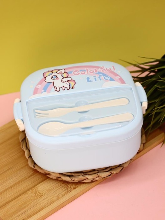 Ланчбокс &quot;Rainbow unicorn&quot;, blue 