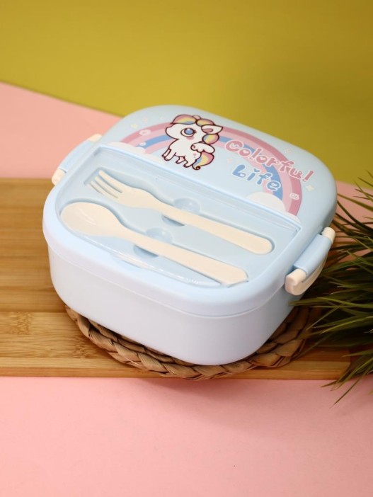 Ланчбокс &quot;Rainbow unicorn&quot;, blue 