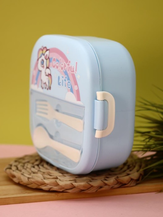 Ланчбокс &quot;Rainbow unicorn&quot;, blue 