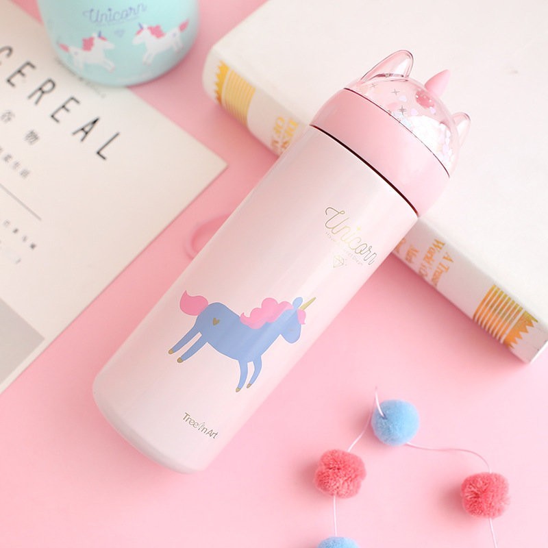 B-L-8014 Термос "Unicorn head", pink (330 мл)
