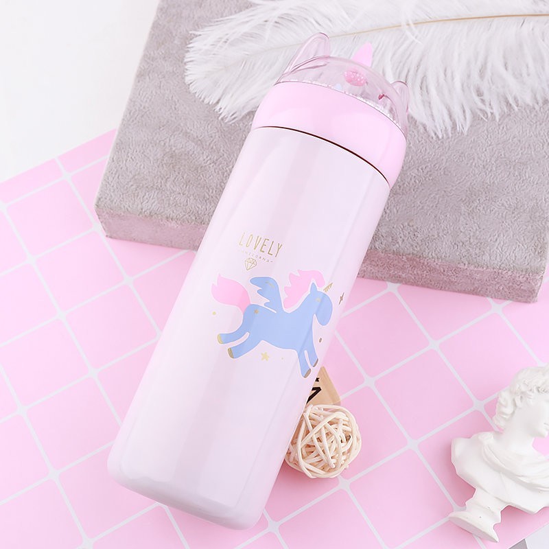 B-L-8014 Термос "Unicorn head", pink (330 мл)