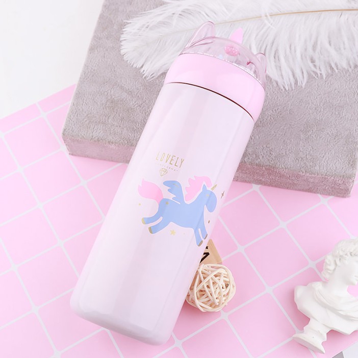 Термос &quot;Unicorn head&quot;, pink (330 мл) 