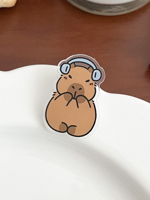 Значок акриловый iLikeGift &quot;Capybara music lover&quot; 