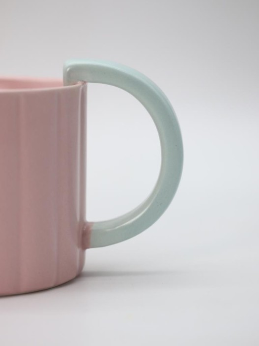 Кружка «Рубчатая кружка», розовая. 