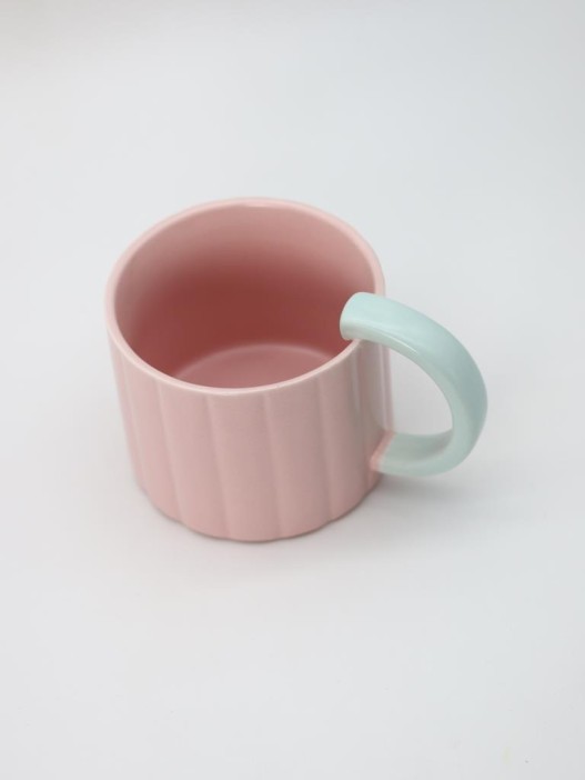 Кружка «Рубчатая кружка», розовая. 