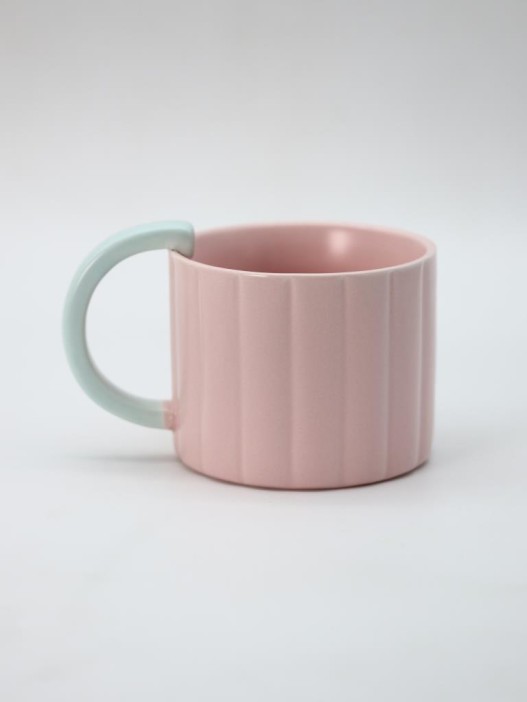 Кружка «Рубчатая кружка», розовая. 