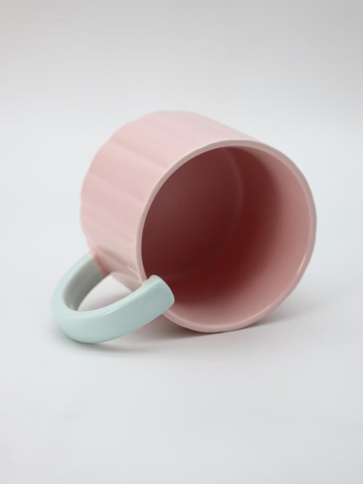 Кружка «Рубчатая кружка», розовая. 