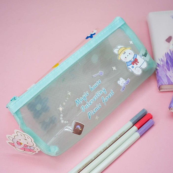 Пенал "Flower bunny", green 