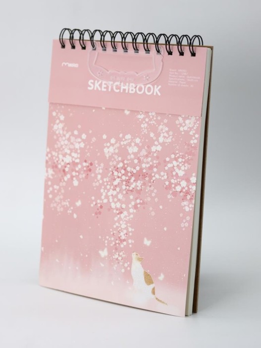 Скетчбук (B5) "Dreamy cat", pink (18*25) 30 л. 130 г/м