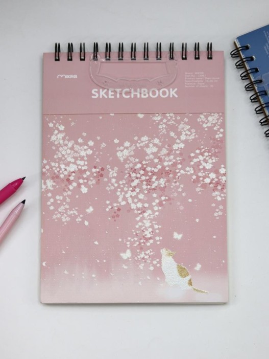 Скетчбук (B5) "Dreamy cat", pink (18*25) 30 л. 130 г/м
