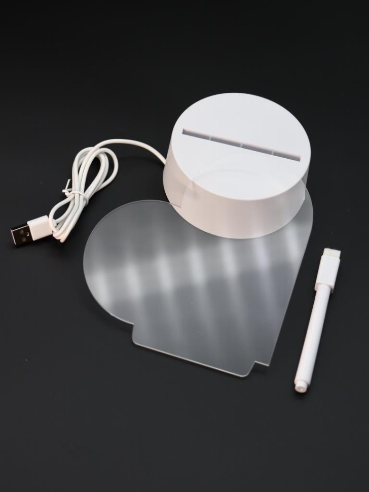 Ночник iLikeGift с маркером "Сердце", USB (9х18 см)