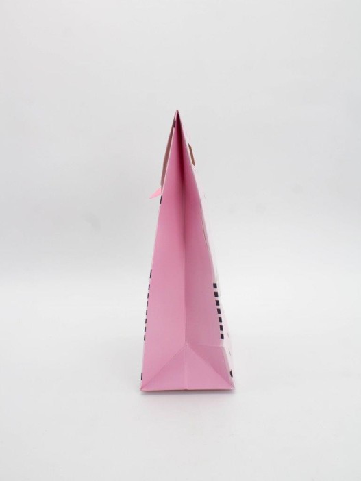 Пакет подарочный (M) &quot;Many dots&quot;, pink (19x 9 x 27) 