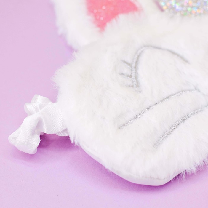 Маска для сна "Hare in the crown", white 