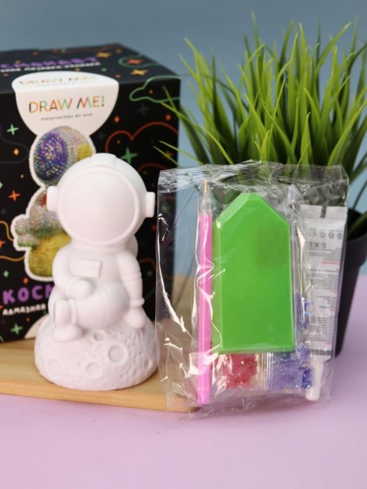 Алмазная мозаика на копилке Draw Me! «Space», (7*7*13 см) 