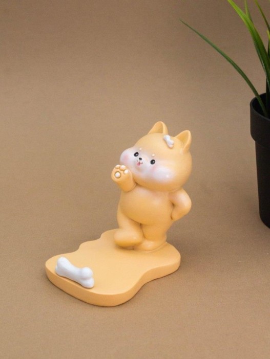 Подставка под телефон/планшет «Hamster white bow», orange (8 см) 