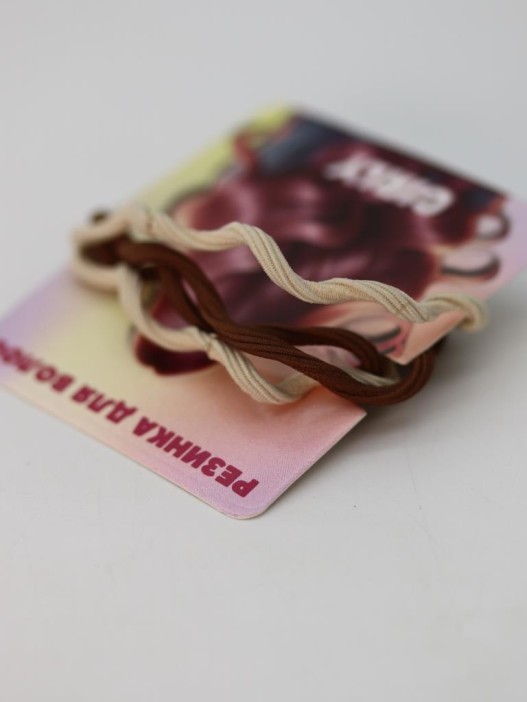 Набор резинок для волос GIRLY "Wave", brown, 4 шт. 