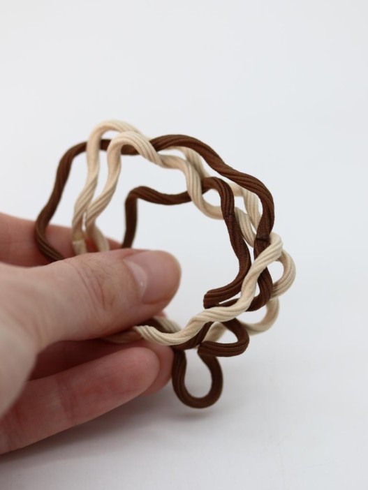 Набор резинок для волос GIRLY "Wave", brown, 4 шт. 