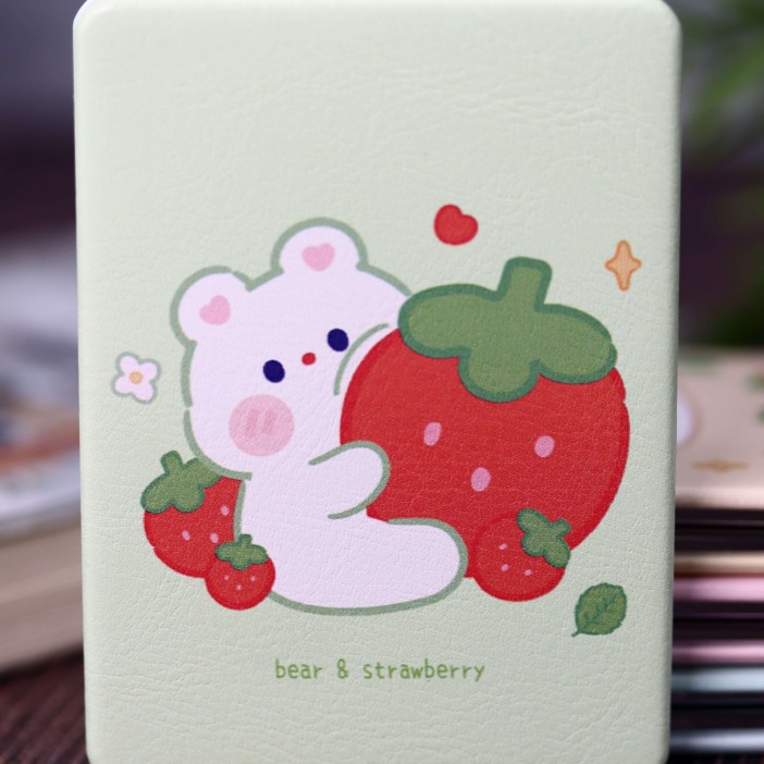 Зеркало "Bear strawberry", green 