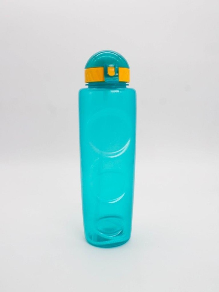 Бутылка "Life" с трубочкой, blue (700 ml)