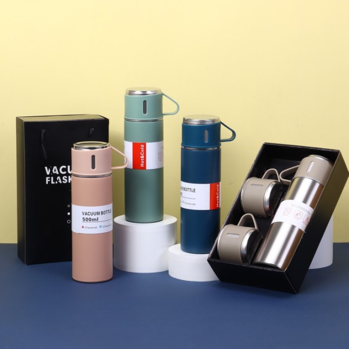 Набор из термоса и 2 чашек &quot;Classic&quot;, silver (500 ml) 