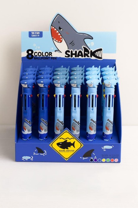Разноцветная ручка 8 в 1 &quot;Light blue shark&quot;, blue 