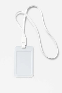 Держатель для карт с шнурком &quot;Transparent&quot;, white (11.5*7 см)
