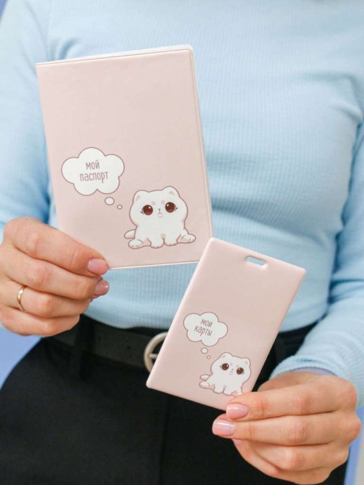 Держатель для карт «Cute cat» (6,5 х 10,4 см) 