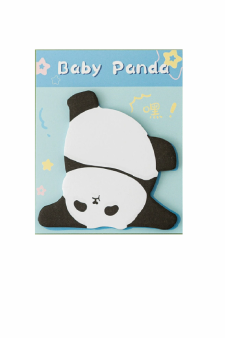 Блок-стикер для записи "Пухлая панда", синий