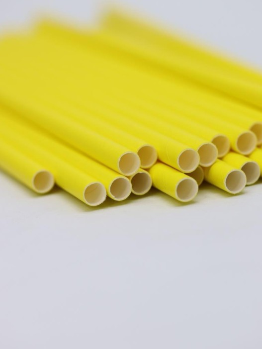 Трубочки одноразовые для напитков 25 шт. &quot;Party go&quot;, yellow (197 мм) 