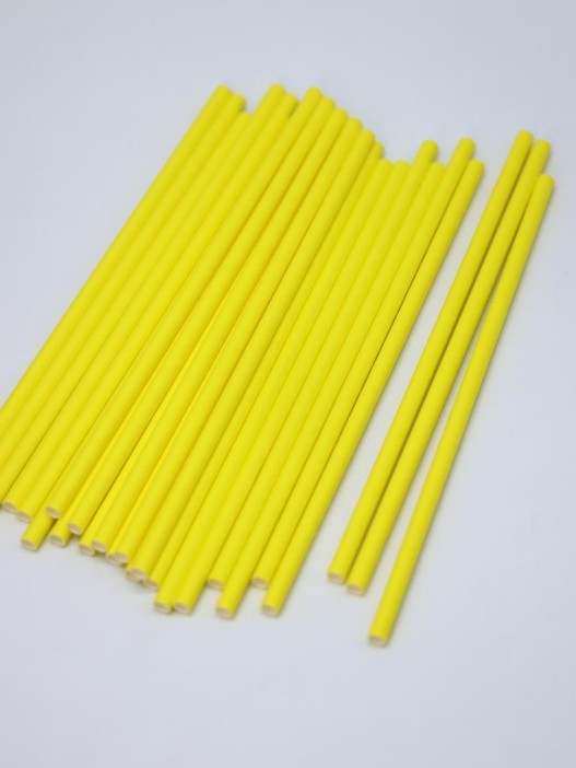 Трубочки одноразовые для напитков 25 шт. &quot;Party go&quot;, yellow (197 мм) 