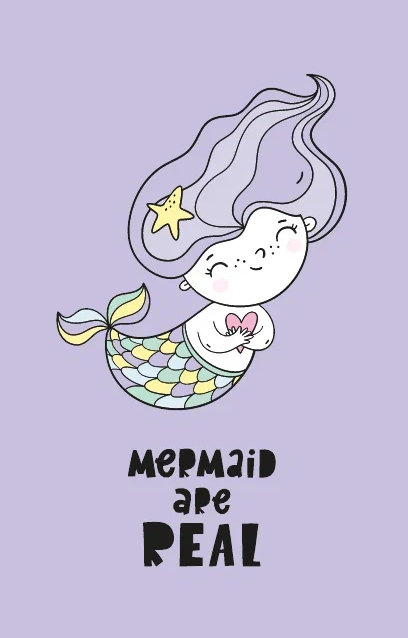 Держатель для карт «Mermaid are real» (6,5 х 9,5 см) 