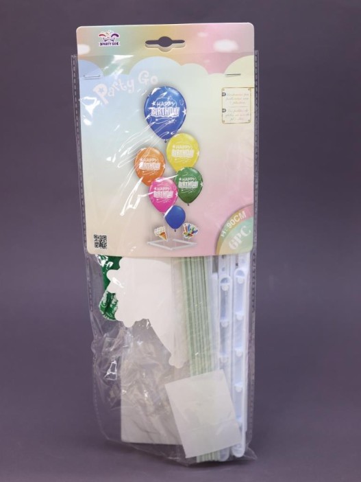 Набор воздушных шаров 6 шт. + стойка &quot;B-Day balloons&quot;, multicolored 