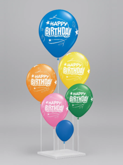 Набор воздушных шаров 6 шт. + стойка "B-Day balloons", multicolored