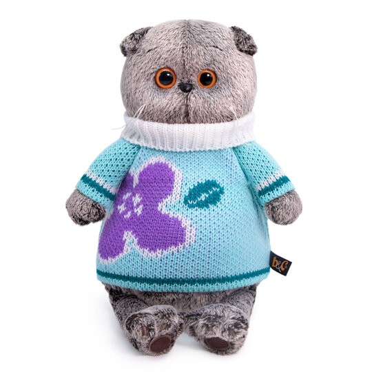 Мягкая игрушка "Басик в весеннем свитере" (22 см) 