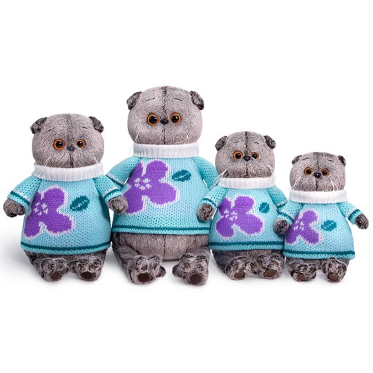 Мягкая игрушка "Басик в весеннем свитере" (22 см) 