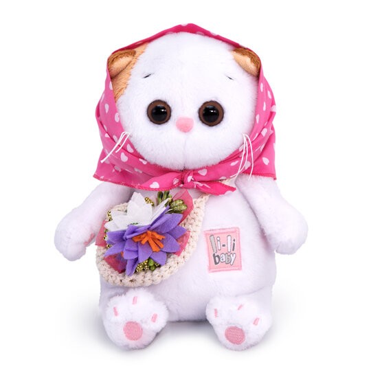 Мягкая игрушка "Ли-Ли BABY в косыночке и с корзинкой" (20 см) 