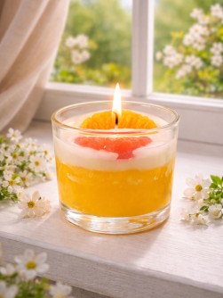 Свеча ароматическая в стакане"Фруктовое суфле" 60 гр