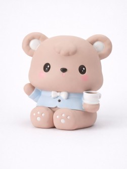 Копилка «Scholar bear», brown (17 см), пластик