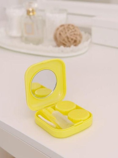 Контейнер для линз "Classic square", green